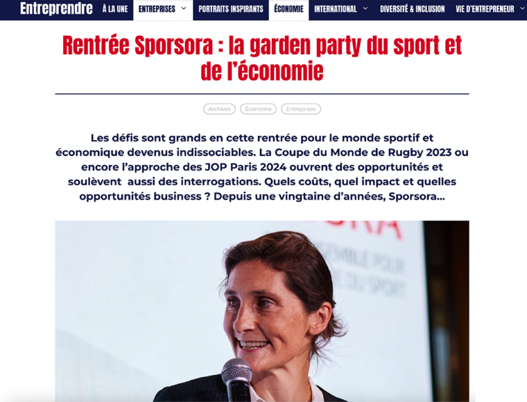 Rentrée Sporsora : la garden party du sport et de l’économie