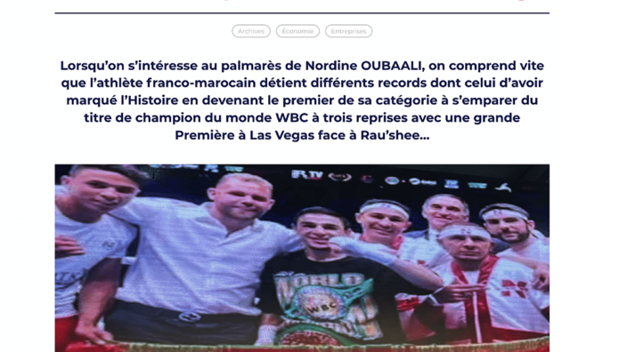 Nordine Oubaali, le Maroc au cœur et au corps