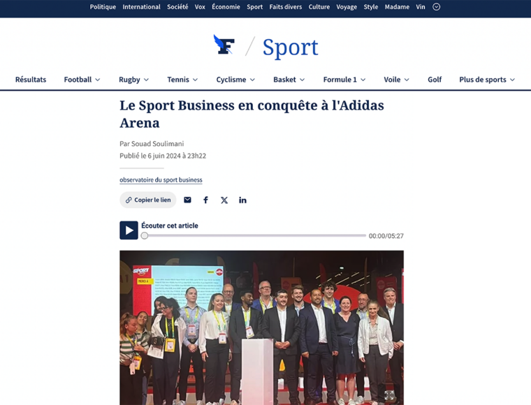 Le Sport Business en conquête à l&rsquo;Adidas Arena