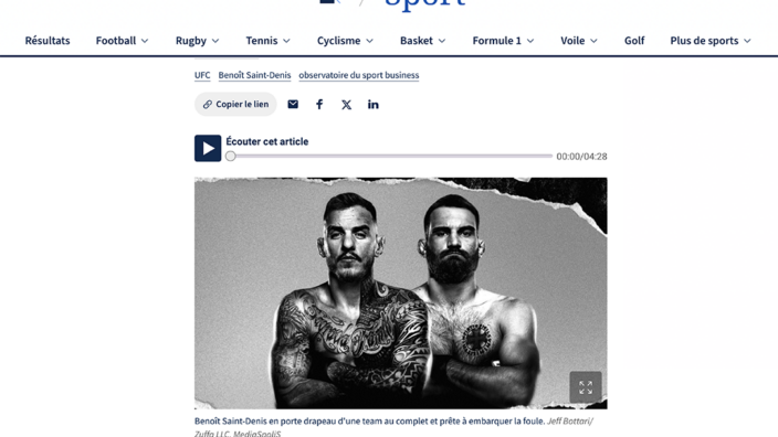 L&rsquo;UFC est de retour avec Benoît Saint-Denis en patron