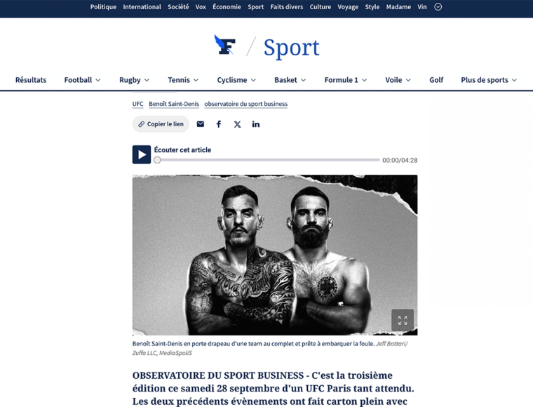 L&rsquo;UFC est de retour avec Benoît Saint-Denis en patron