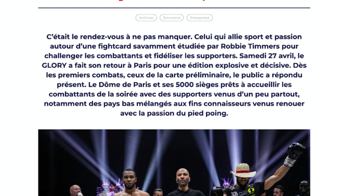 Le Glory à Paris : Veni, Vidi et Vici