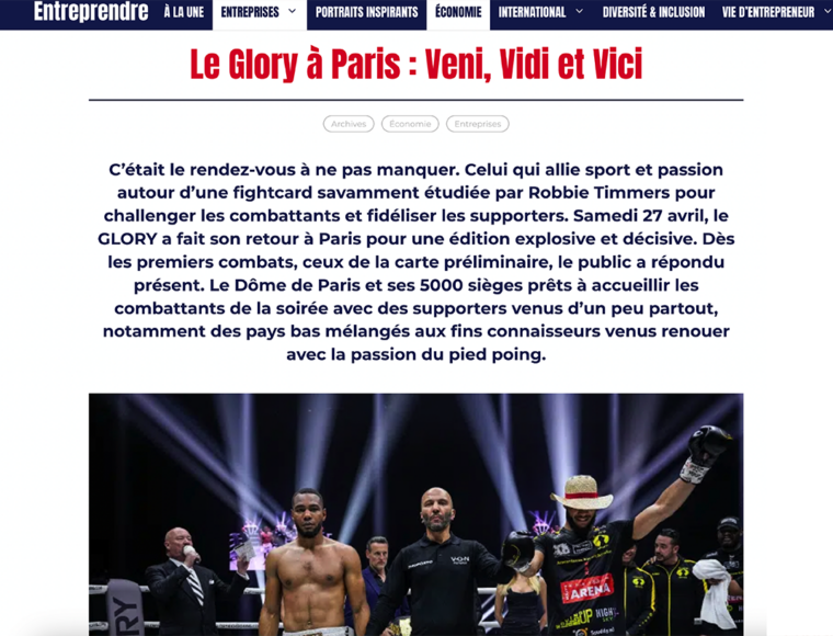Le Glory à Paris : Veni, Vidi et Vici