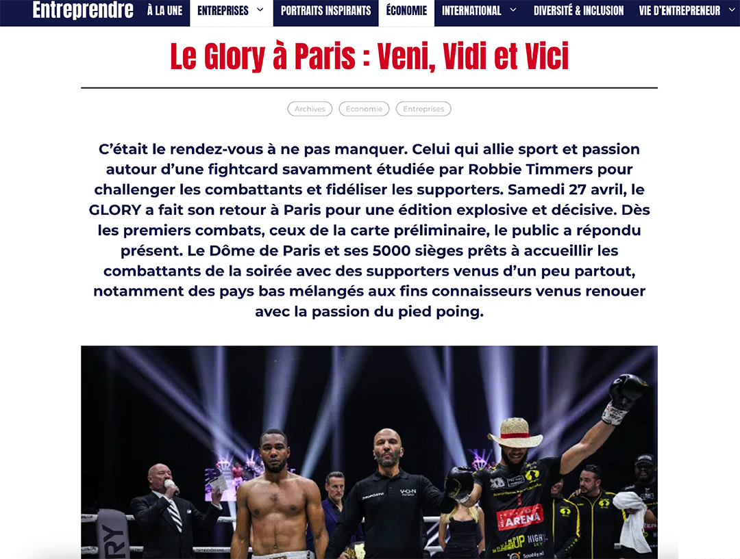 Le Glory à Paris : Veni, Vidi et Vici