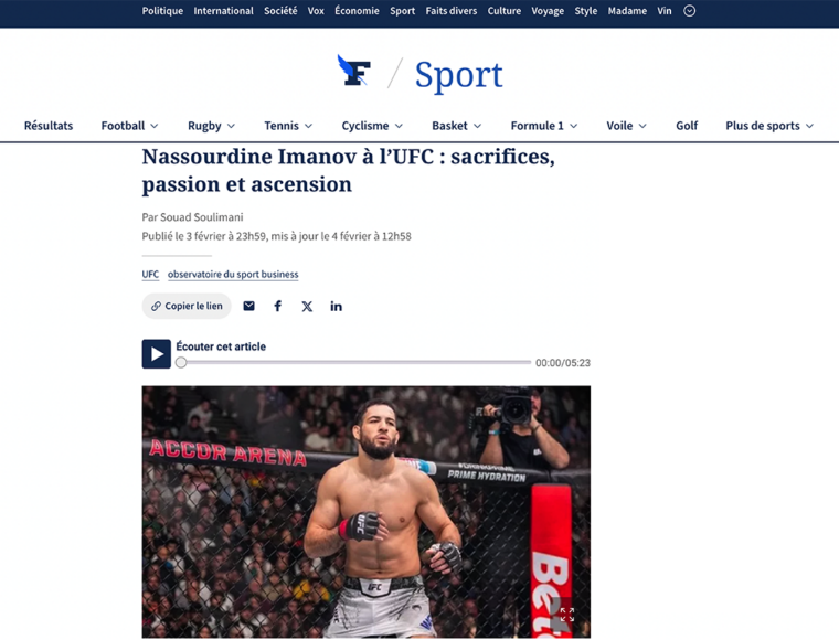 Nassourdine Imavov à l’UFC : sacrifices, passion et ascension
