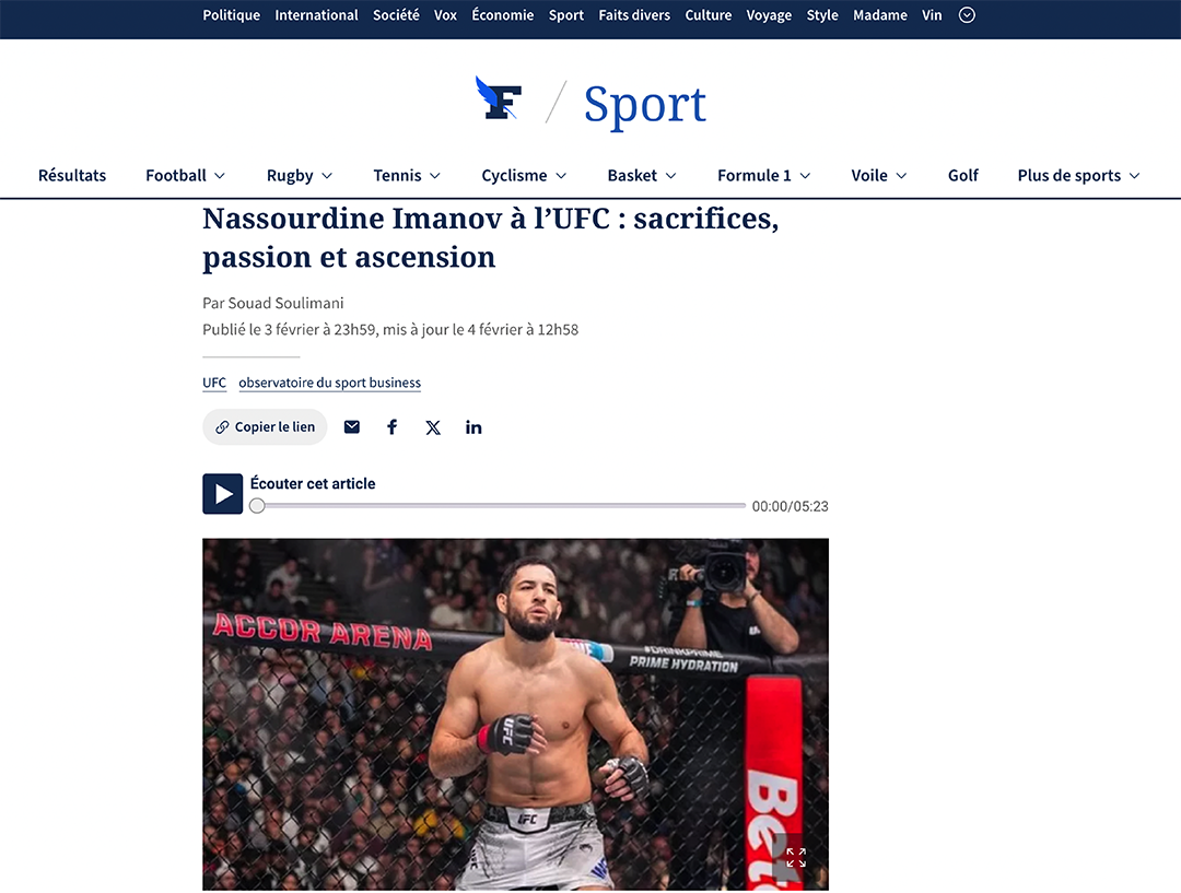 Nassourdine Imavov à l’UFC : sacrifices, passion et ascension