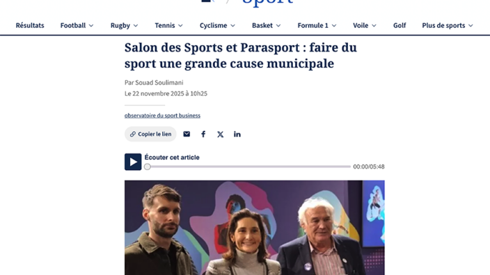 Salon des Sports et Parasport : faire du sport une grande cause municipale