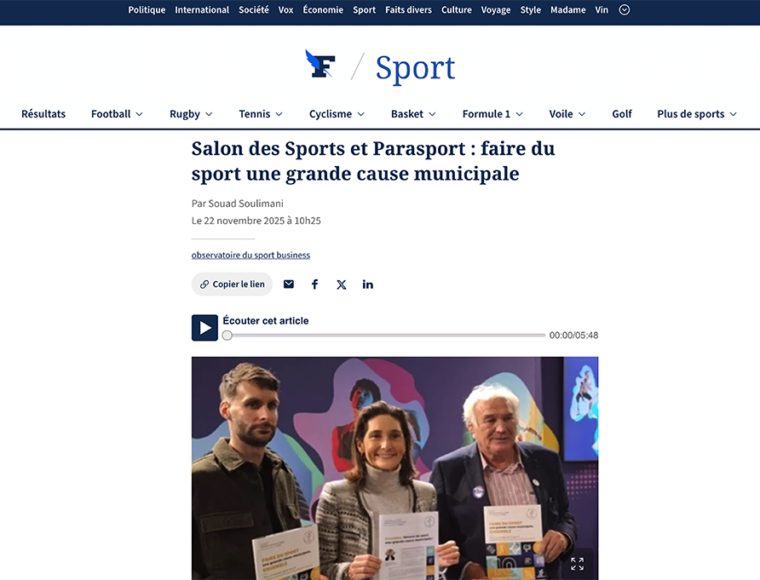 Salon des Sports et Parasport : faire du sport une grande cause municipale